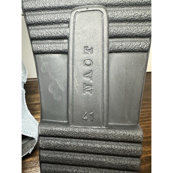 NAOT‎ Enid Gray Hook & Loop Vintage Slate Comfort Sandals Women US 10-10.5 EU 41 - Picture 11 of 14